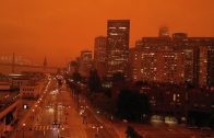 Watch San Francisco Bay Area’s dark, orange skies as California wildfires rage nearby